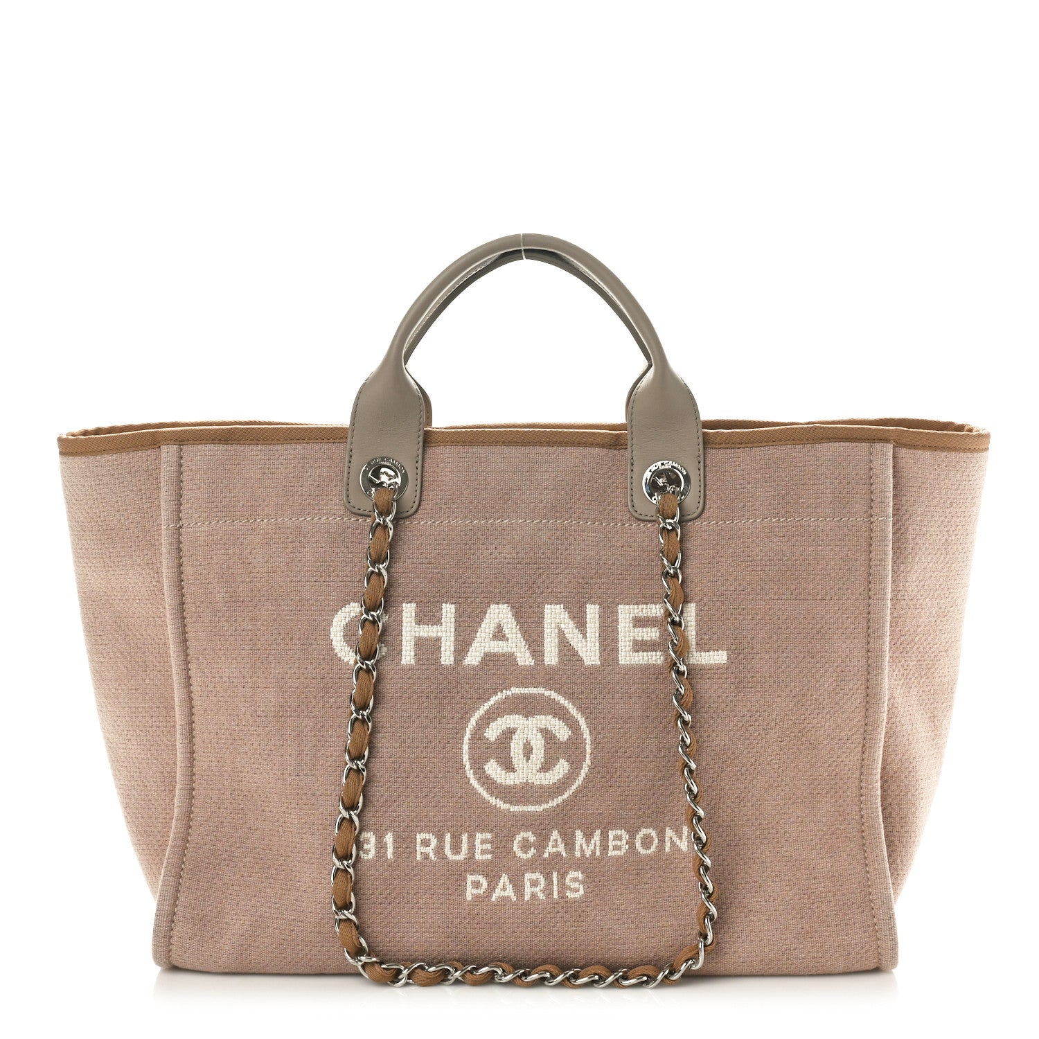 Chanel Mixed Fibers Medium Deauville Tote Beige 1 of 10