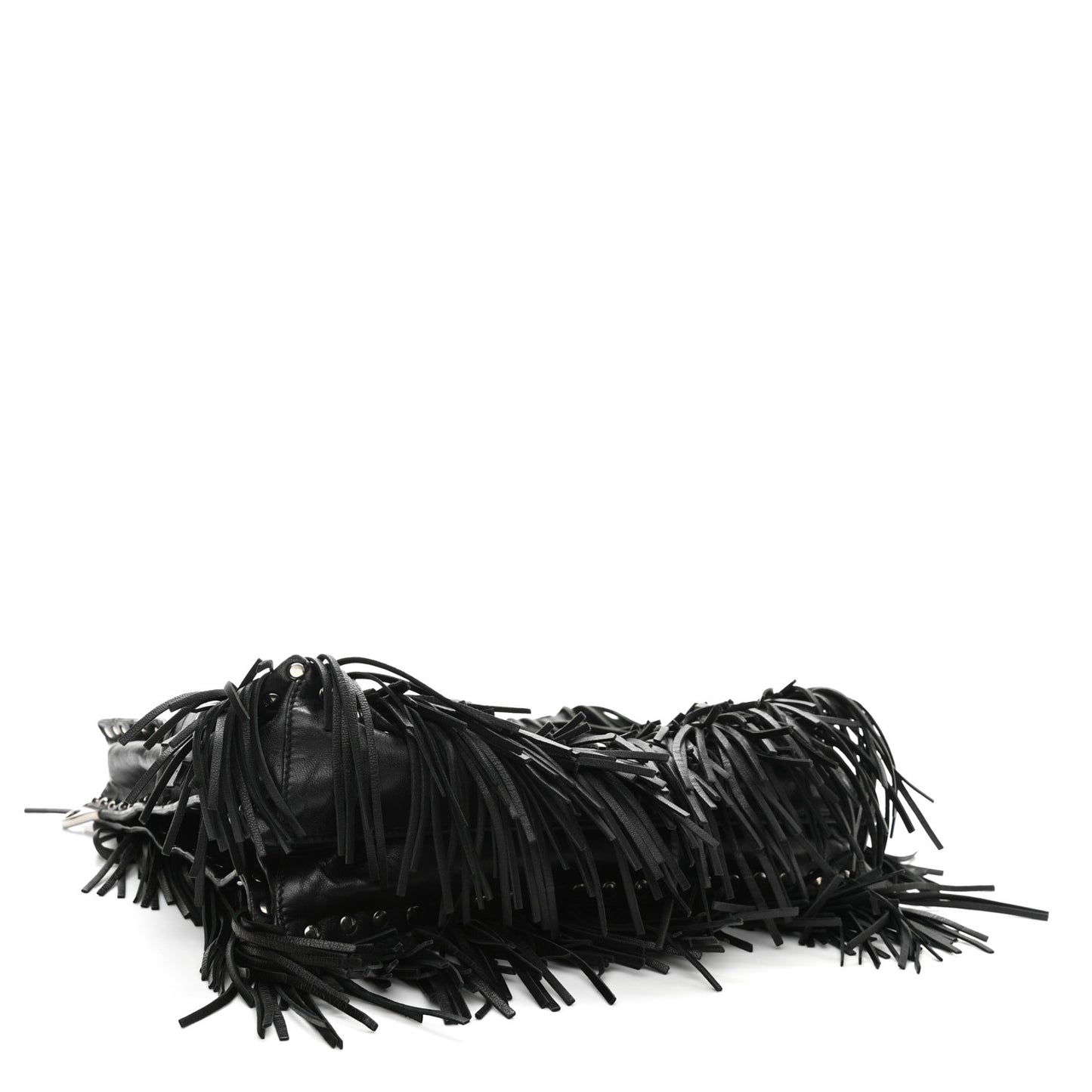 Nappa Fringe Tote Black