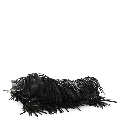 Prada Nappa Fringe Tote Black 4 of 13