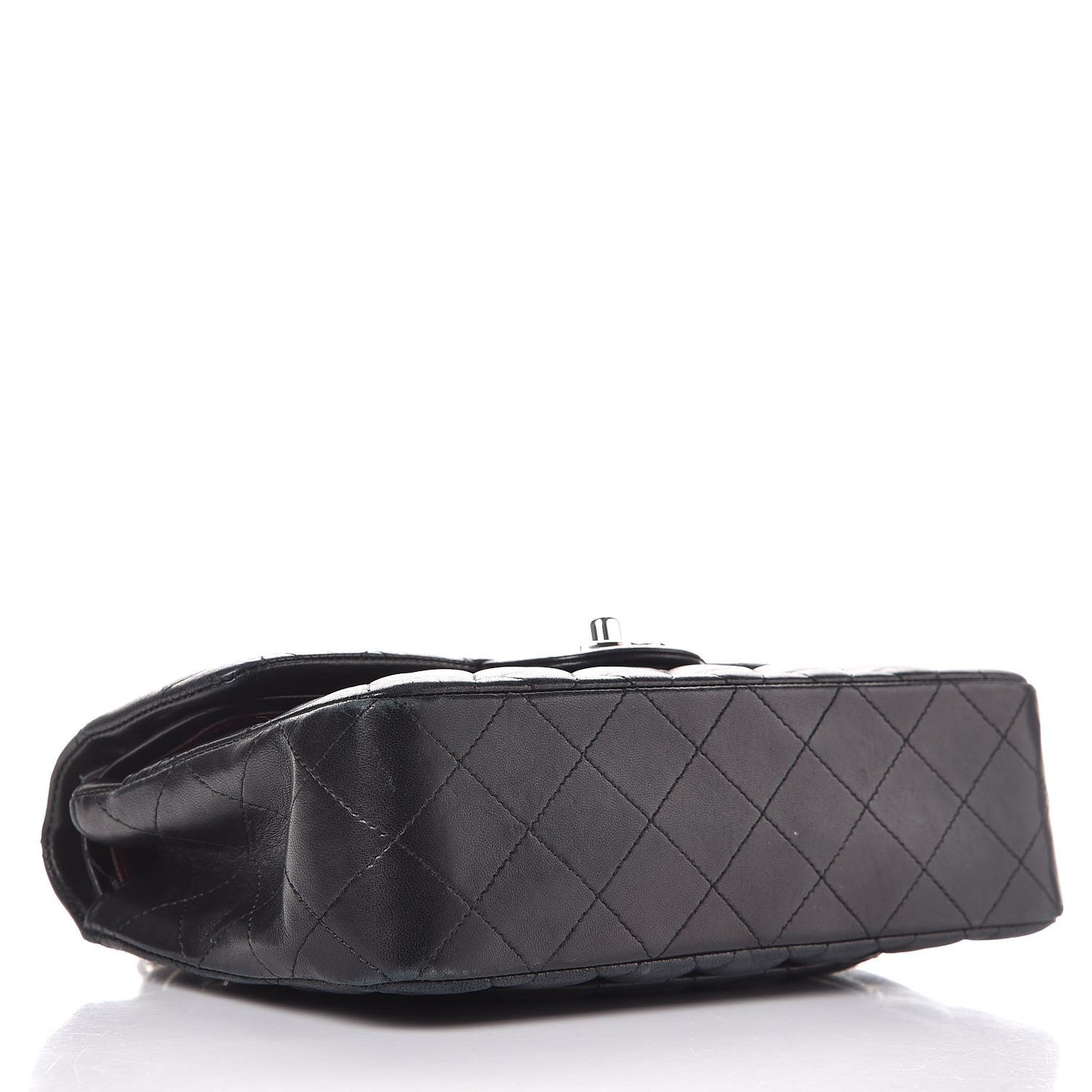 Lambskin Quilted Small Double Flap Black