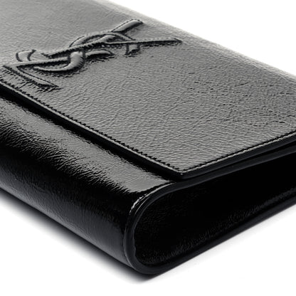 Saint Laurent Textured Patent Monogram Small Belle De Jour Clutch Black 8 of 8