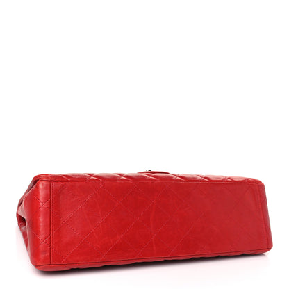 Chanel Lambskin Quilted Maxi Double Flap Red 3 of 9