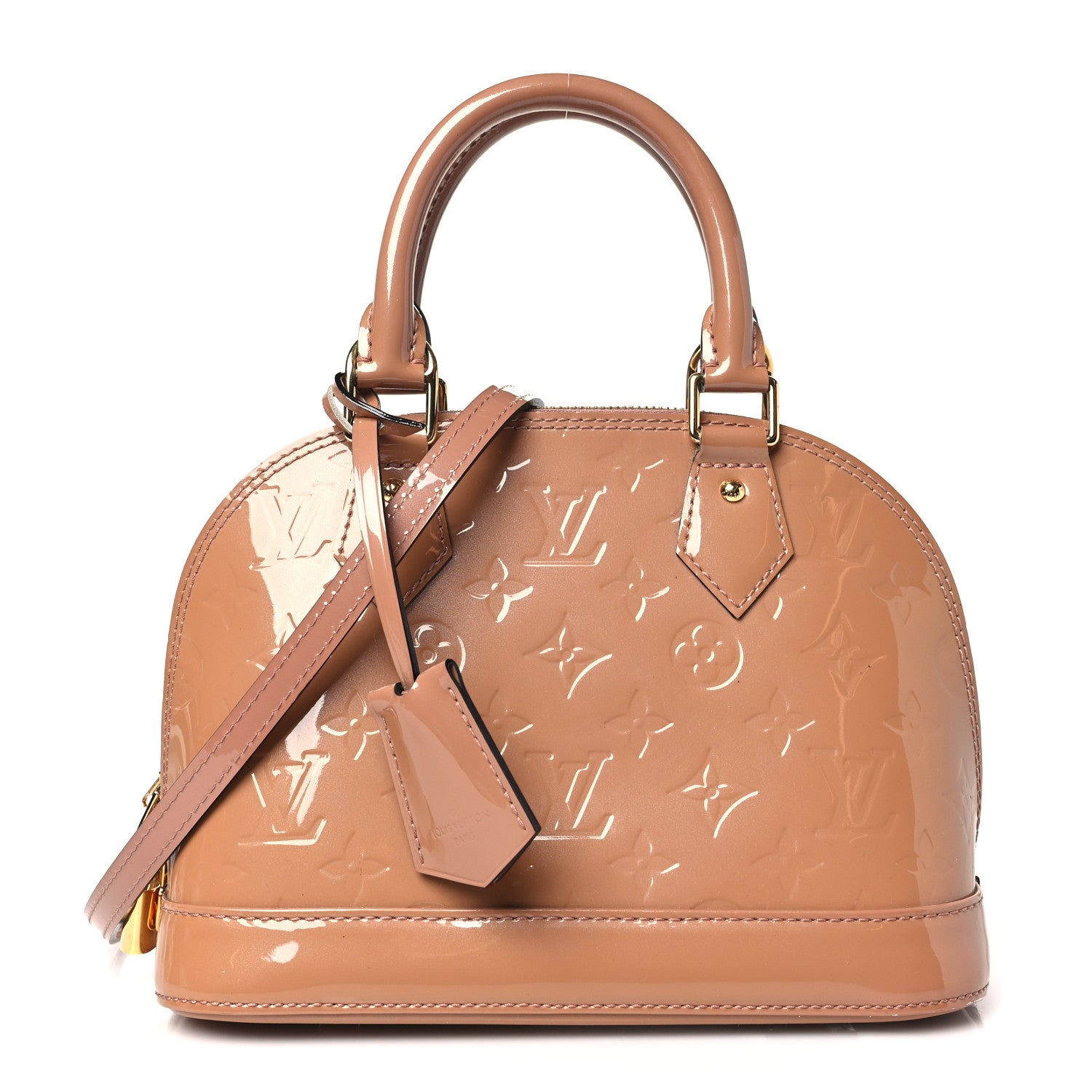 Louis Vuitton Vernis Alma BB Rose Velours 1 of 9