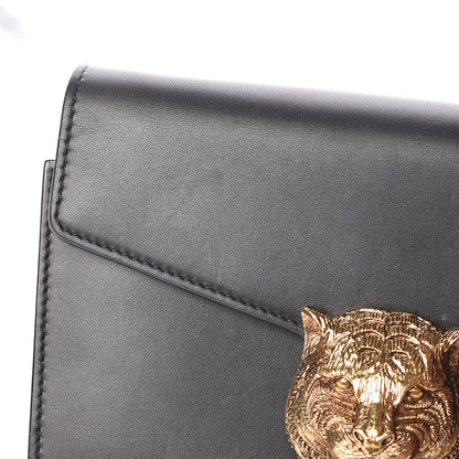 Gucci Calfskin Animalier Chain Wallet Black 11 of 14