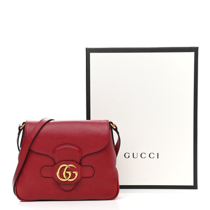 Gucci New Sakai Calfskin Lux Small Dahlia Messenger Shoulder Bag New Cherry Red 11 of 11