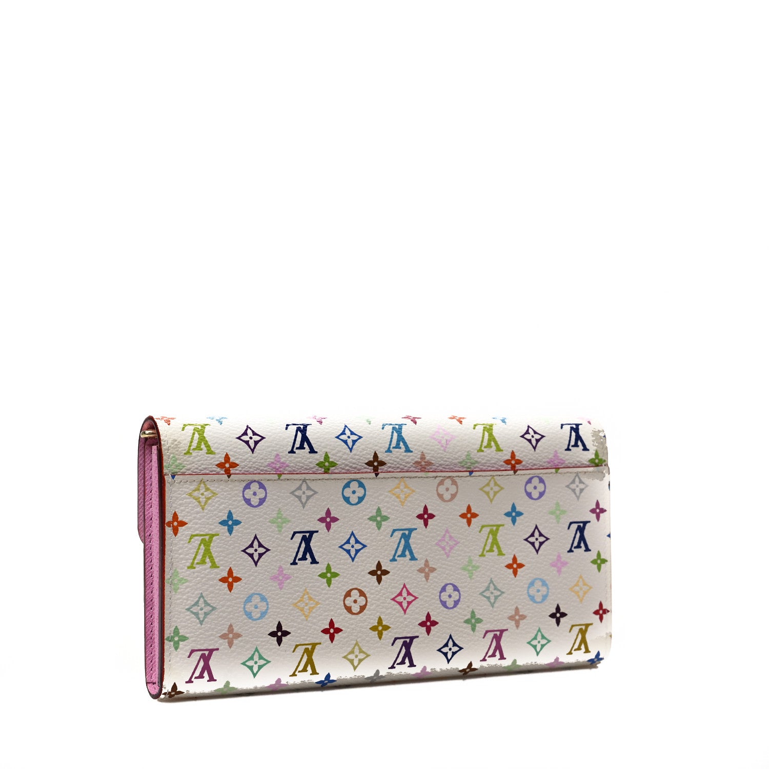 Louis Vuitton Monogram Multicolor Sarah Wallet NM White Litchi 3 of 7