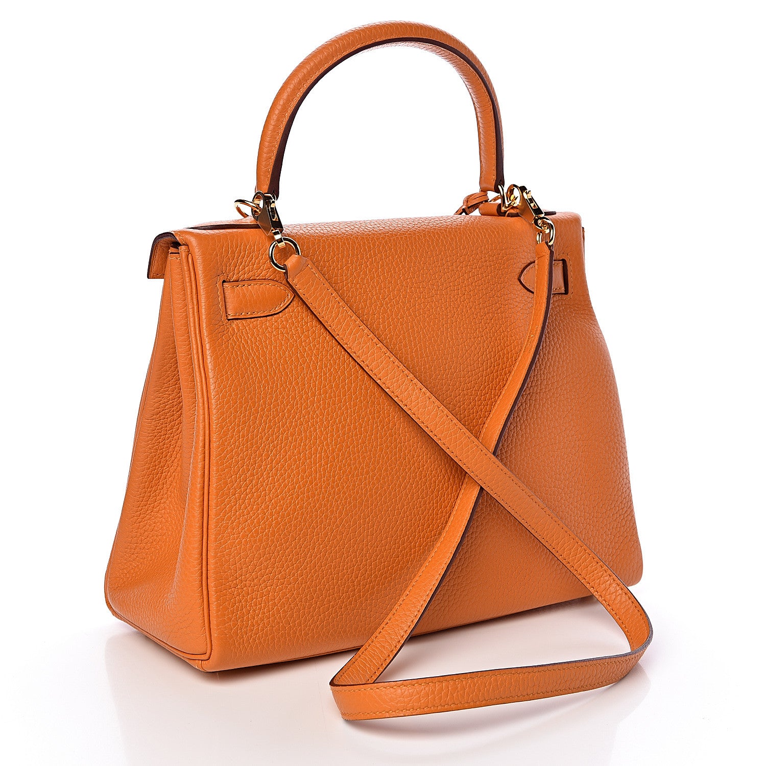 Hermes Taurillon Clemence Kelly Retourne 28 Abricot 3 of 38
