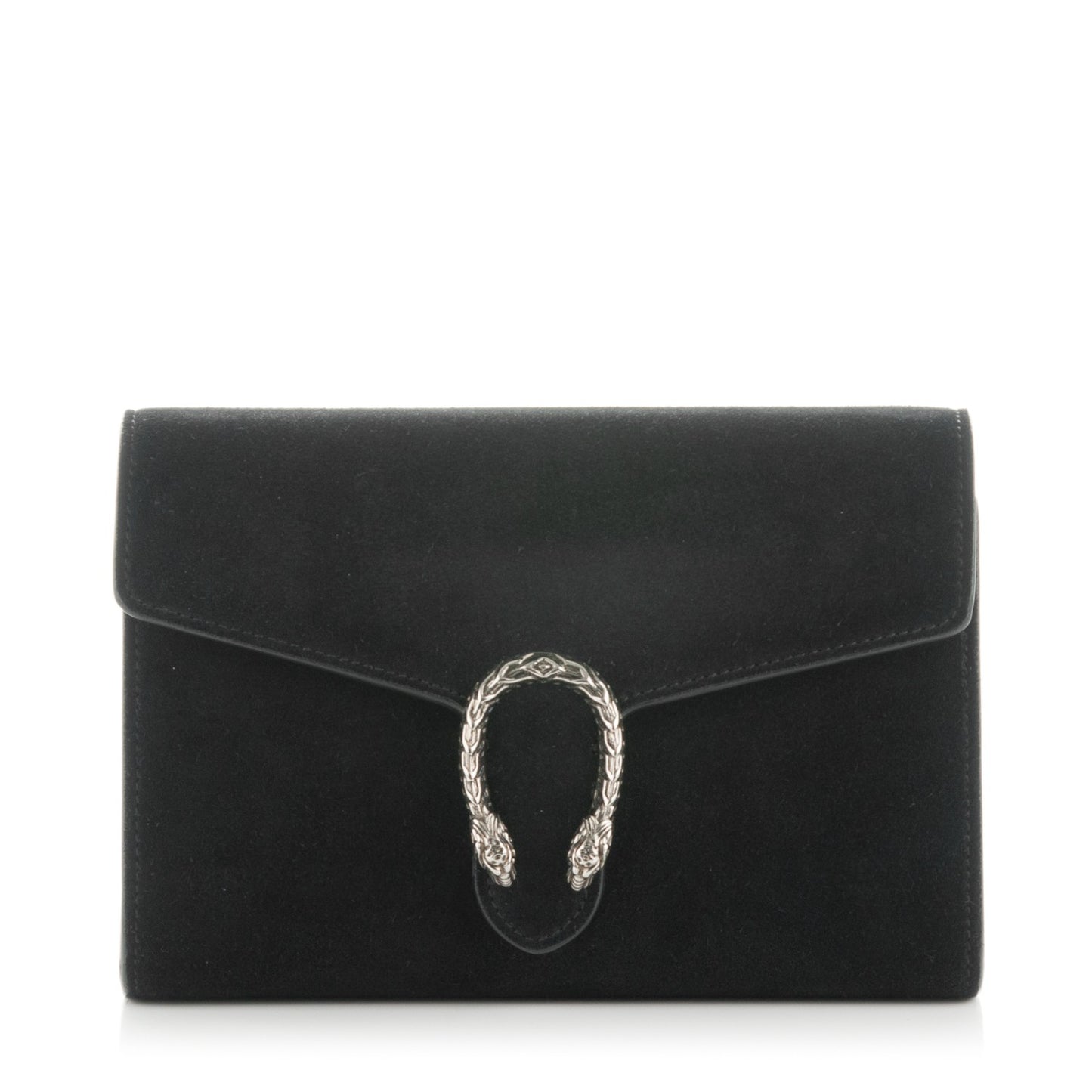 Suede Mini Dionysus Chain Wallet Black