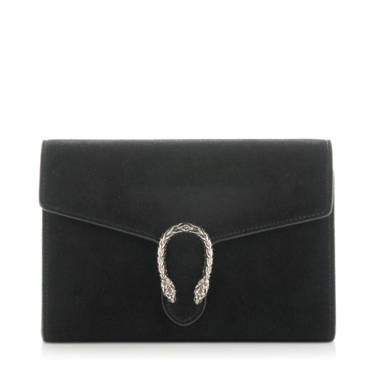 Gucci Suede Mini Dionysus Chain Wallet Black 1 of 7