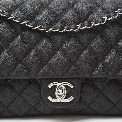 Chanel Caviar Quilted Jumbo Easy Flap Black 8 of 11
