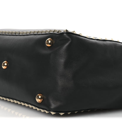 Valentino Garavani Vitello Medium Rockstud Tote Black 9 of 13