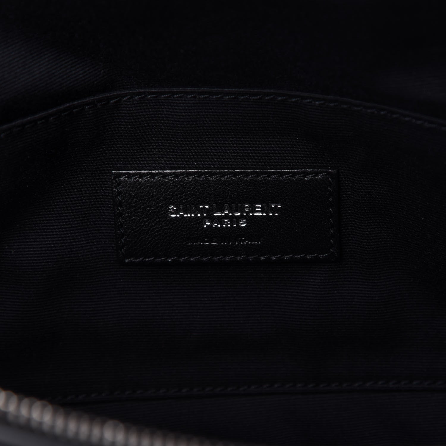 Saint Laurent Calfskin Monogram Belt Bag Black 8 of 10