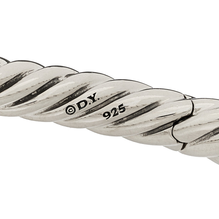 David Yurman Sterling Silver 17mm Pure Form Cable Bracelet 3 of 3