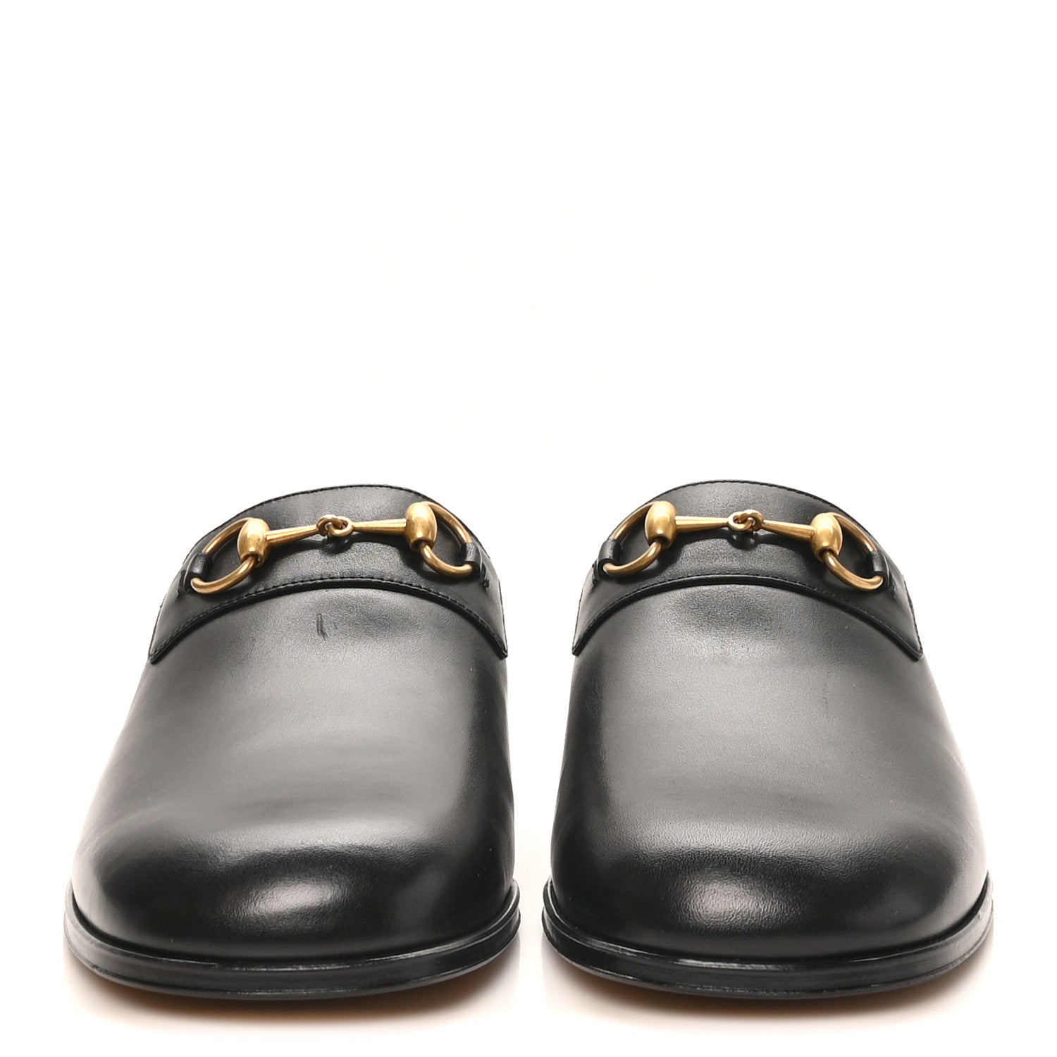 Gucci Jakarta Calfskin Mens Horsebit Slippers 10 Black 3 of 11