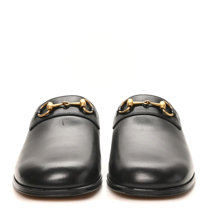 Gucci Jakarta Calfskin Mens Horsebit Slippers 10 Black 3 of 11