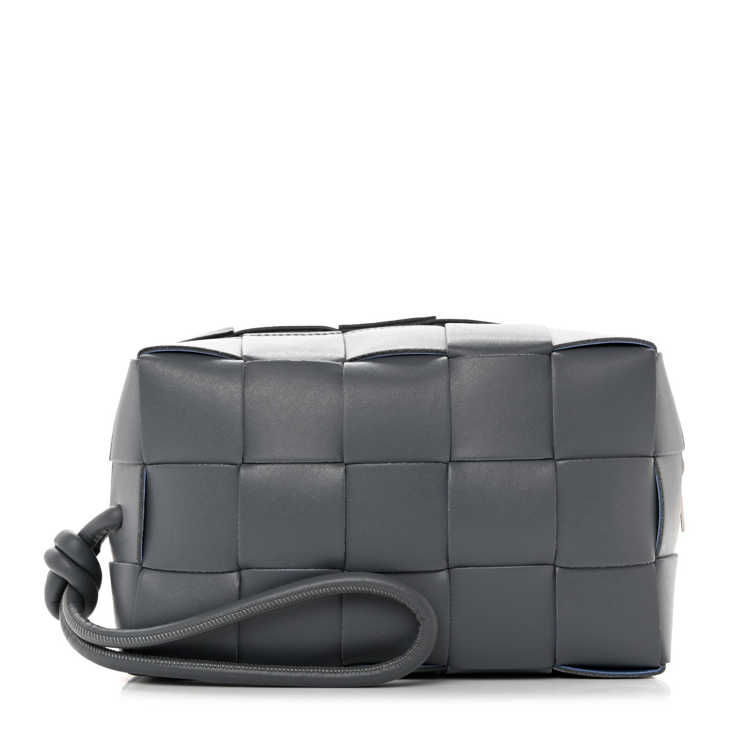 Bottega Veneta Nappa Maxi Intrecciato Cassette Wristlet Pouch Thunder 1 of 8
