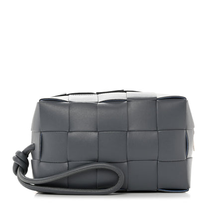 Bottega Veneta Nappa Maxi Intrecciato Cassette Wristlet Pouch Thunder 1 of 8