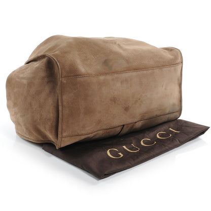 Gucci Nubuck Large Soft Stirrup Shoulder Bag Light Brown 4 of 12