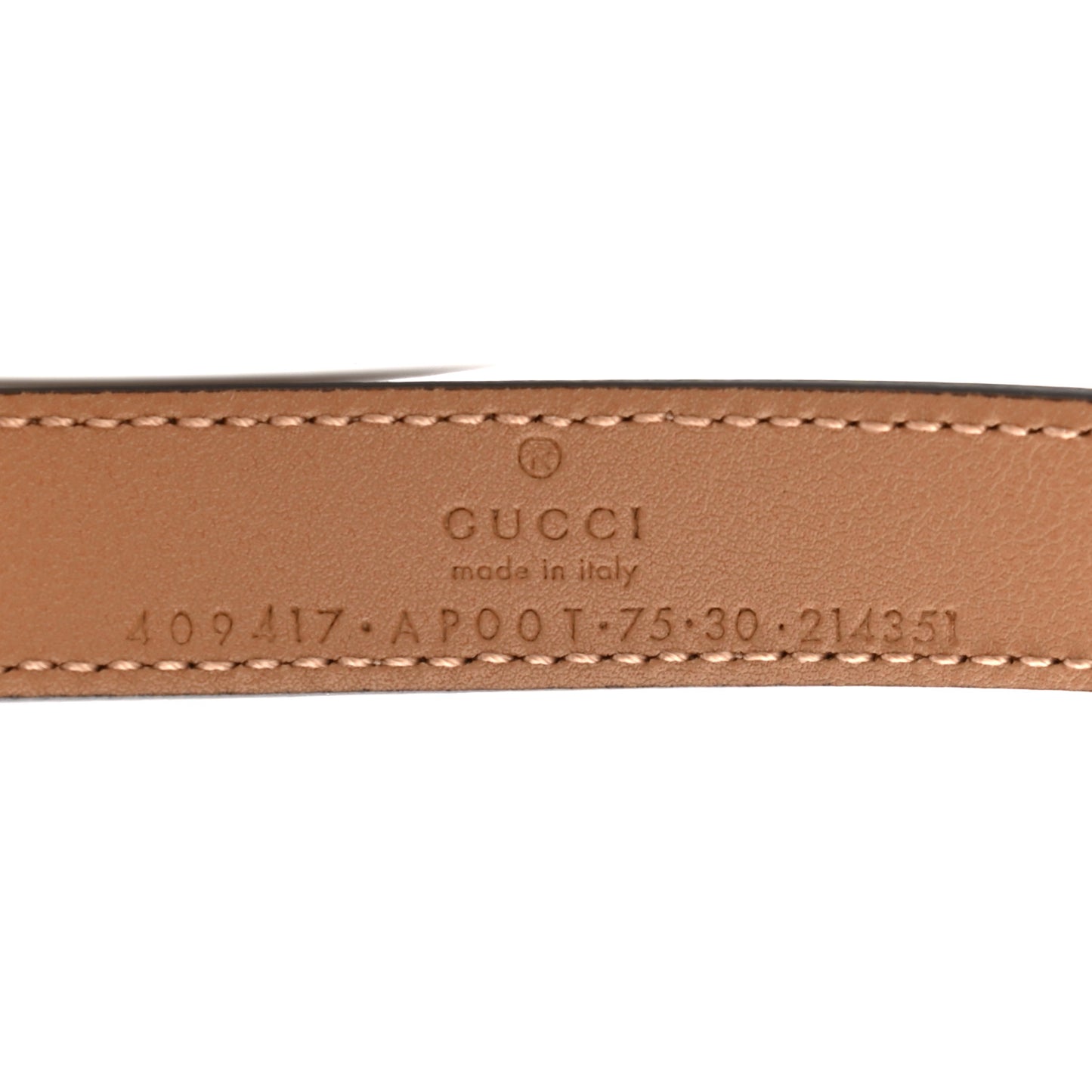 Moon Calfskin Double G 20mm Belt 75 30 Natural Tan
