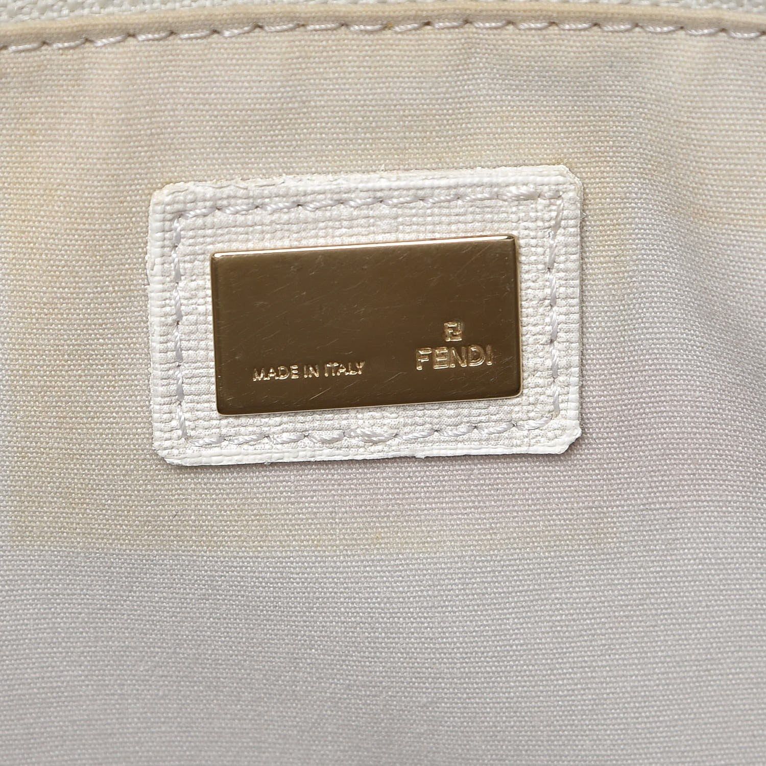Fendi Zucca Spalmati Floral Embroidered Large Roll Tote White 6 of 13