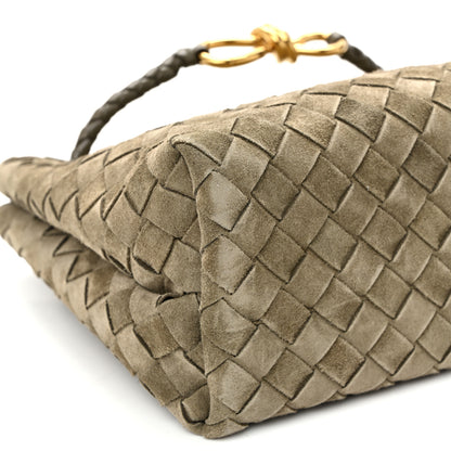 Bottega Veneta Suede Intrecciato Small Andiamo Shoulder Bag Cypress 8 of 9