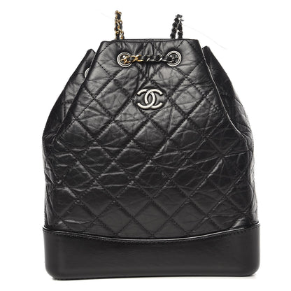 Chanel Aged Calfskin Quilted Small Gabrielle Backpack Black 1 of 8