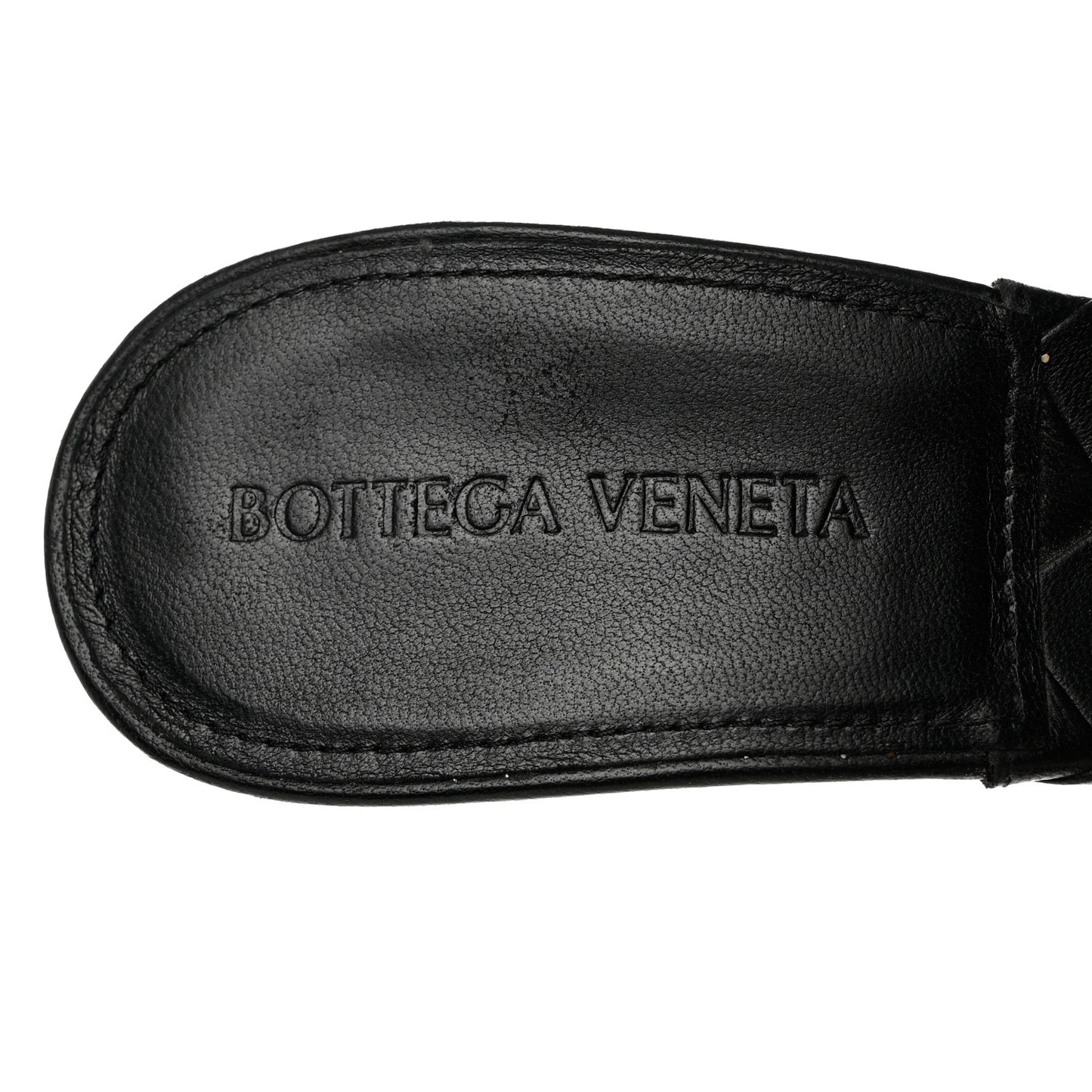 Nappa Maxi Intrecciato Lido Mule Sandals 37 Black
