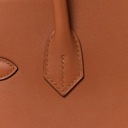 Hermes Swift Epsom Tressage Birkin 30 Gold Bleu de Nord Bleu Indigo 12 of 34