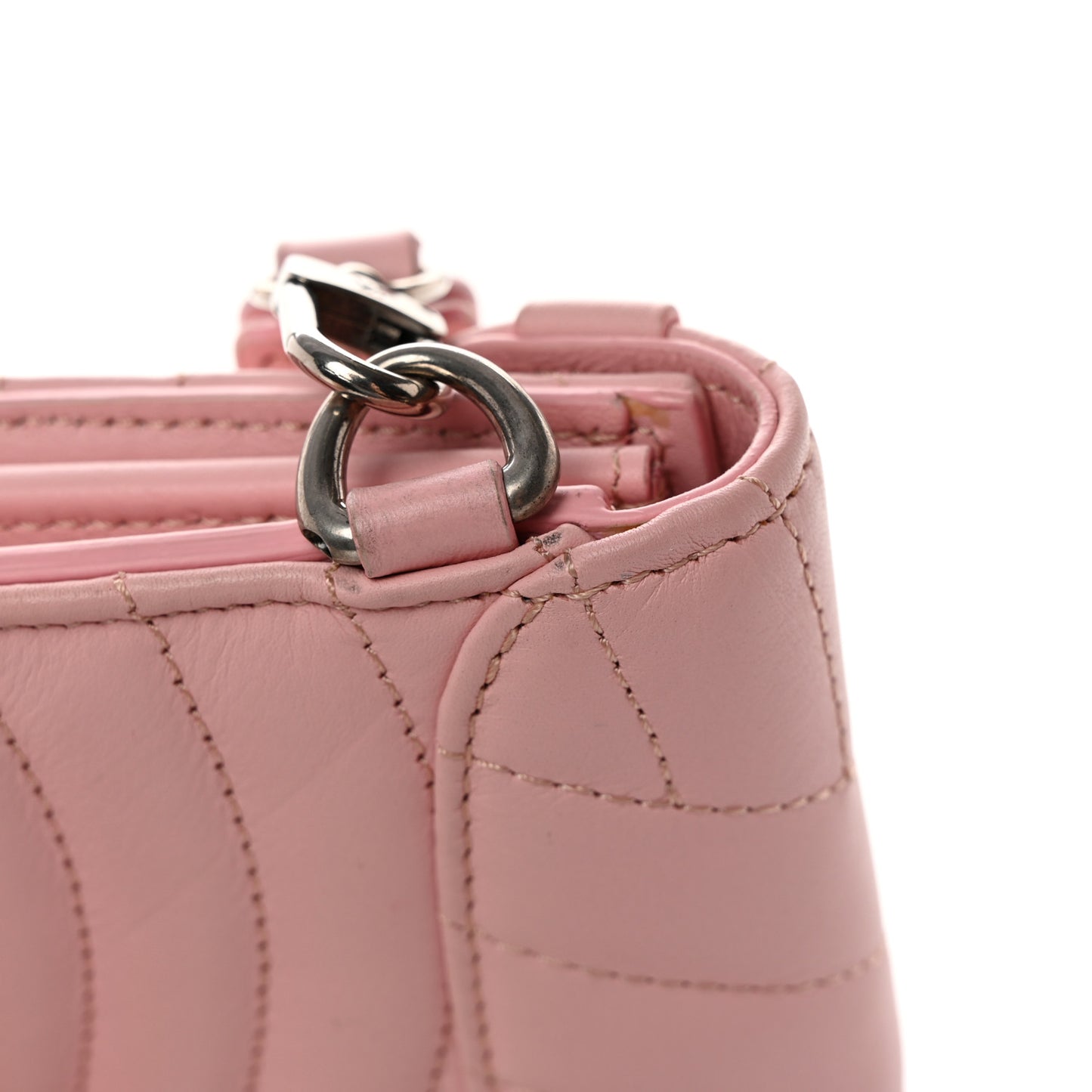 Calfskin New Wave Long Wallet Smoothie Pink