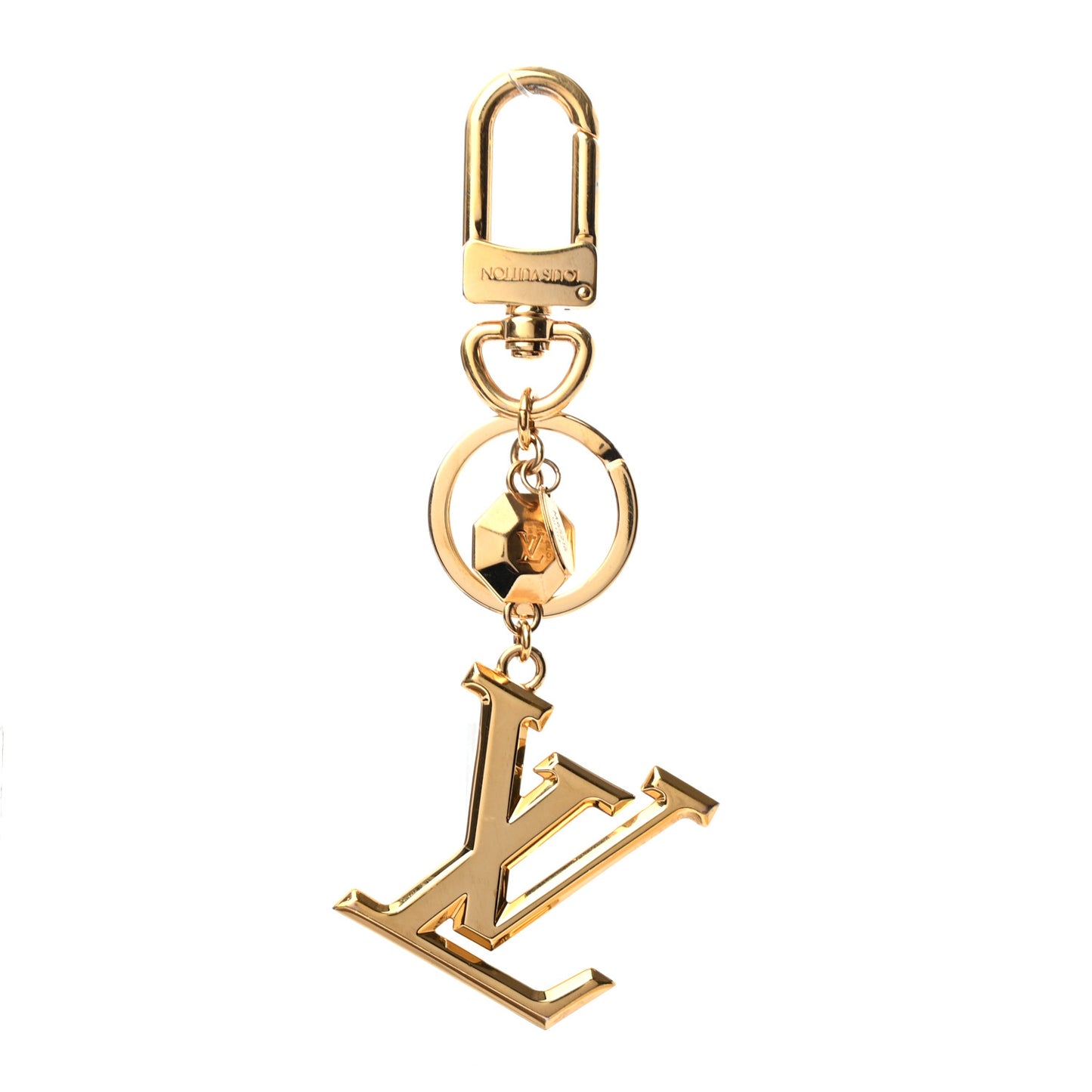 LV Facettes Bag Charm Key Holder Gold