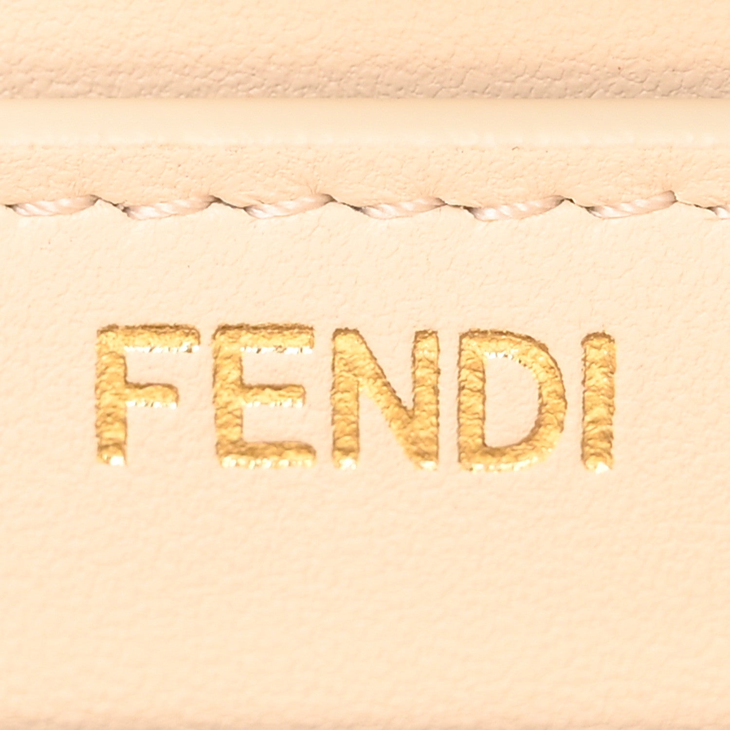 Fendi Vitello Grace Shiny Nappa Helix Woven Small Peekaboo I SEE U Satchel Camelia White Rice 6 of 9
