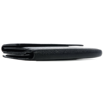 Chanel Caviar CC Long Flap French Wallet Black 4 of 9