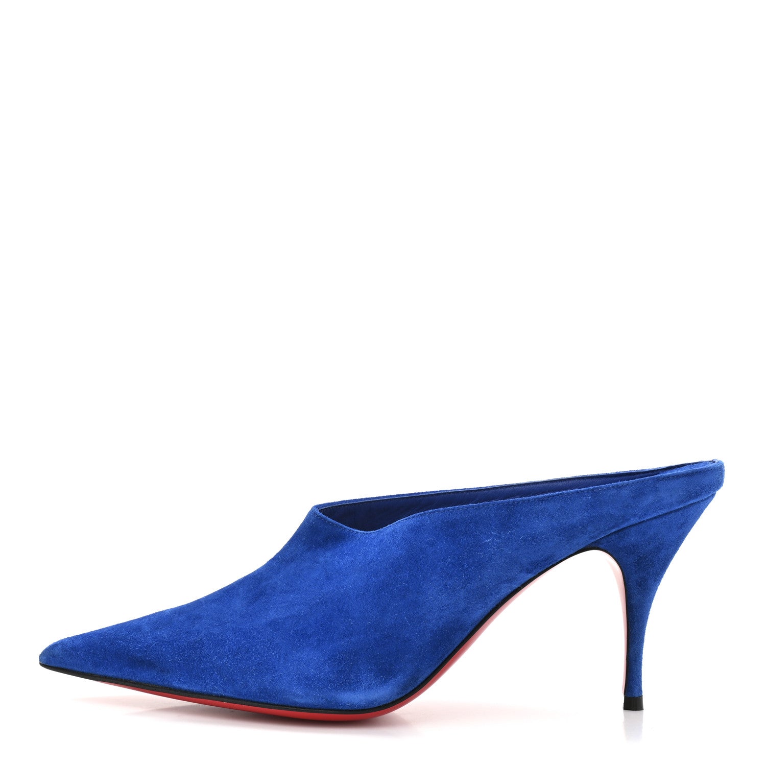 Christian Louboutin Veau Velours Quart 80 Mules 37 Cyclades 1 of 9