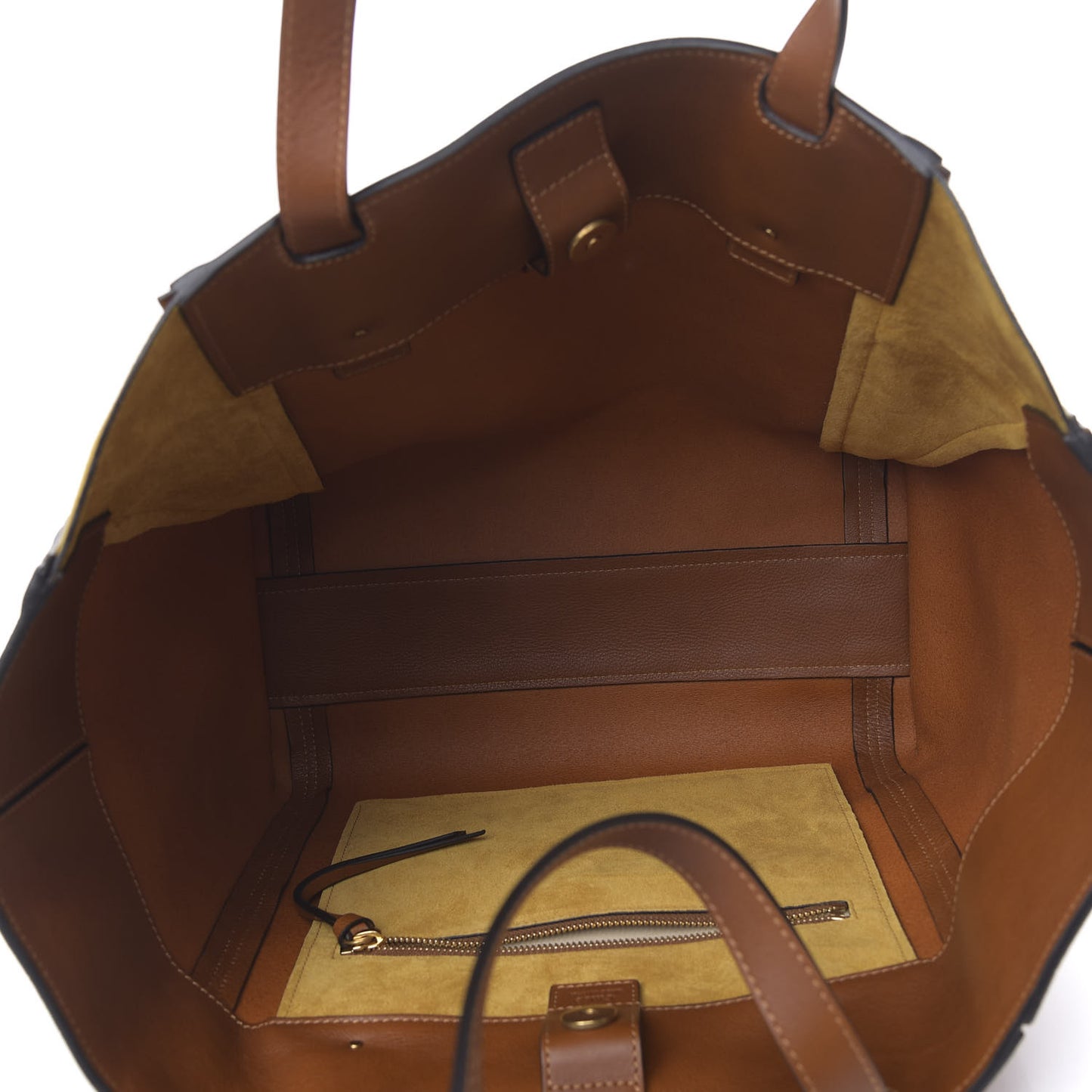 Smooth Calfskin Medium Milo Shopping Tote Caramel