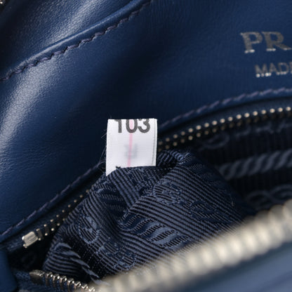 Prada Soft Calfskin Diagramme Crossbody Bag Bleuette 7 of 10