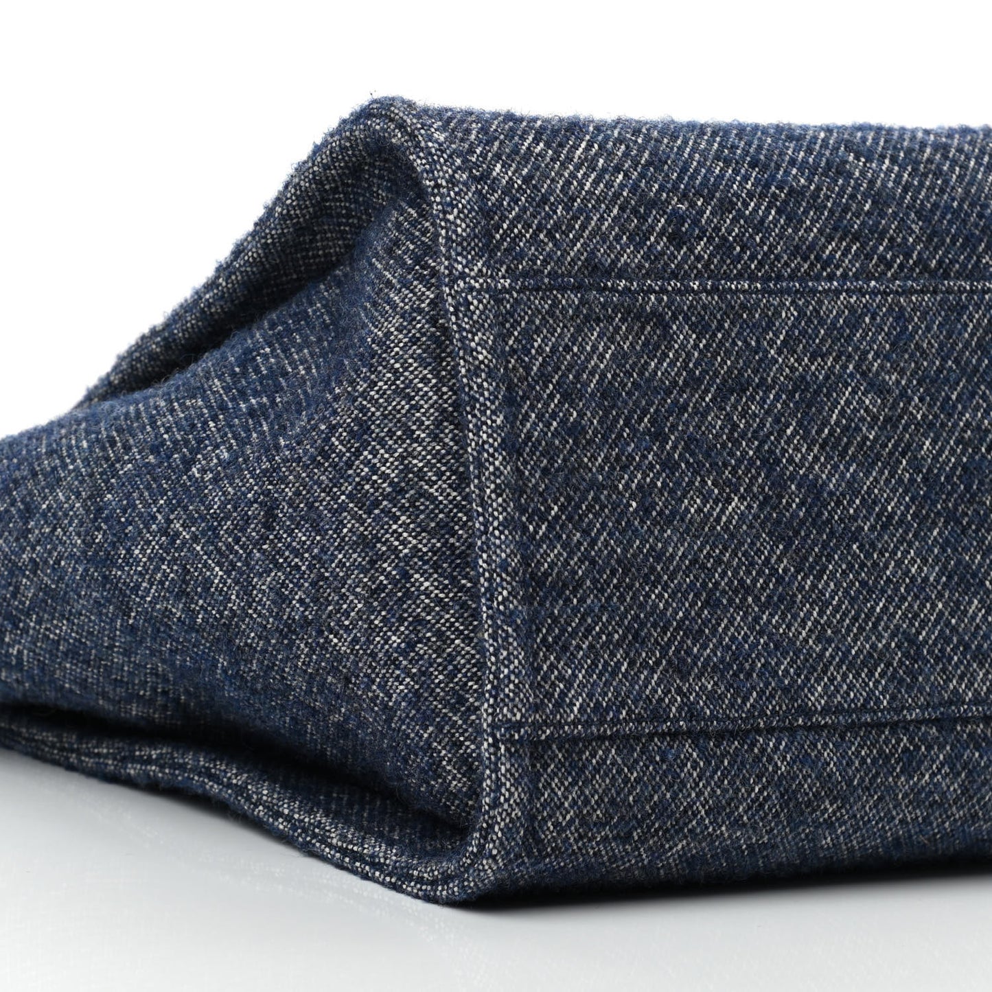 Mixed Fibers Calfskin Medium Deauville Tote Blue