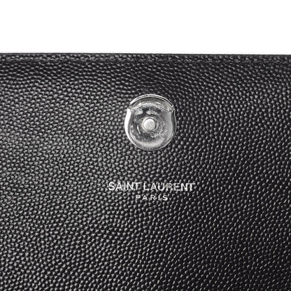 Saint Laurent Grain De Poudre Medium Classic Monogram Kate Satchel Black 6 of 10