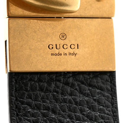 Gucci Dollar Calfskin Double G Reversible 37mm Belt 80 32 Black New Acero 7 of 7