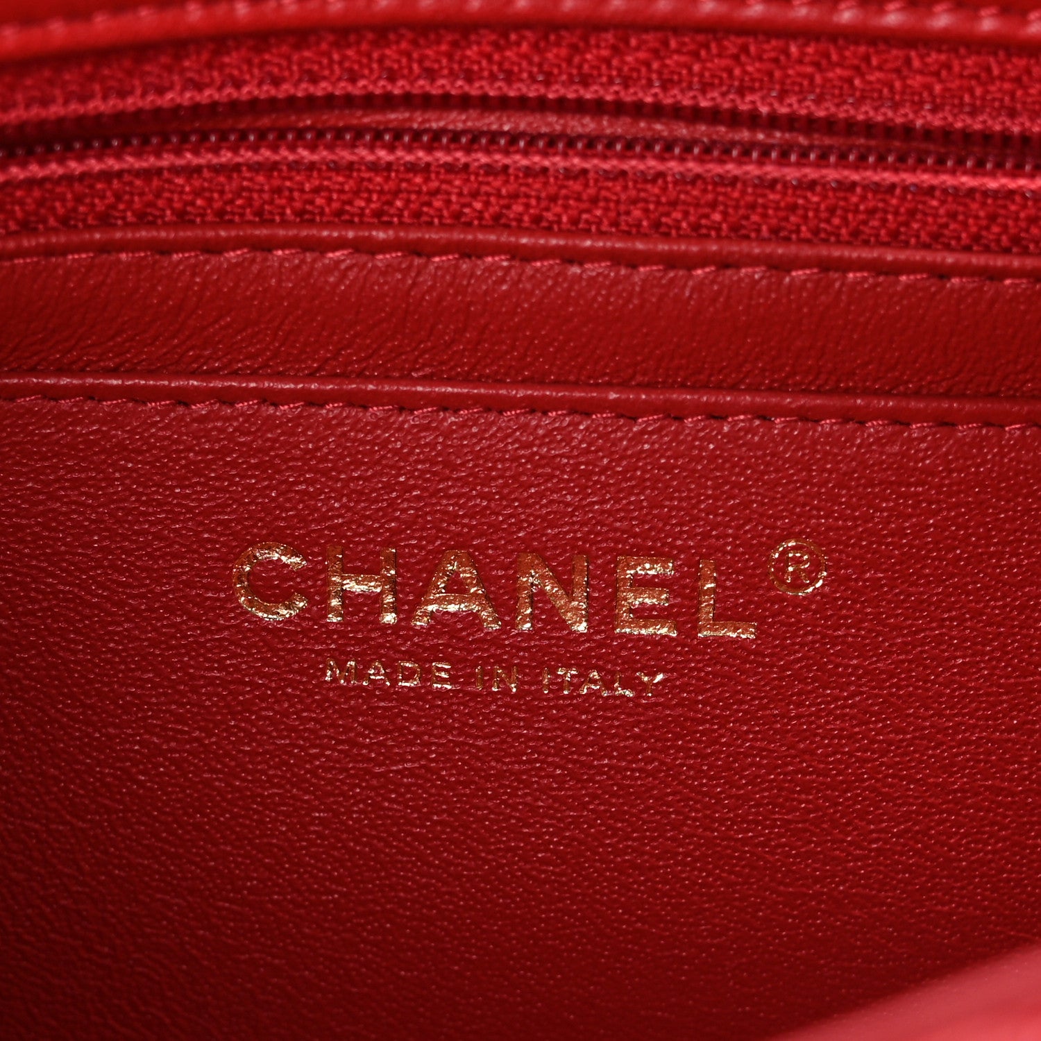 Chanel Lambskin Quilted Mini Rectangular Flap Red 6 of 9
