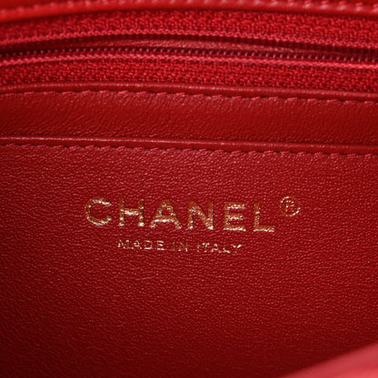 Chanel Lambskin Quilted Mini Rectangular Flap Red 6 of 9