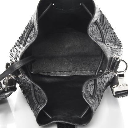 Proenza Schouler Python Medium Bucket Bag Black 5 of 8