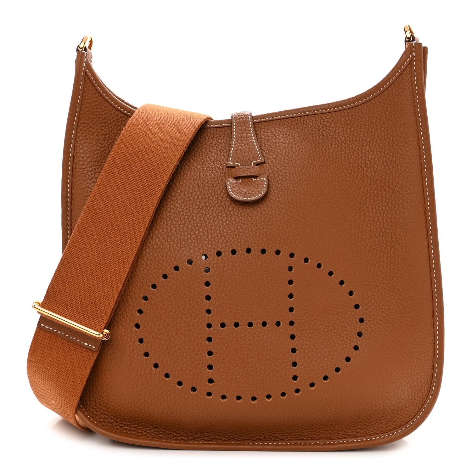 Hermes Taurillon Clemence Evelyne III PM Gold 1 of 10
