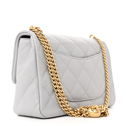 Chanel Caviar Quilted Sweetheart Flap Grey 3 of 11
