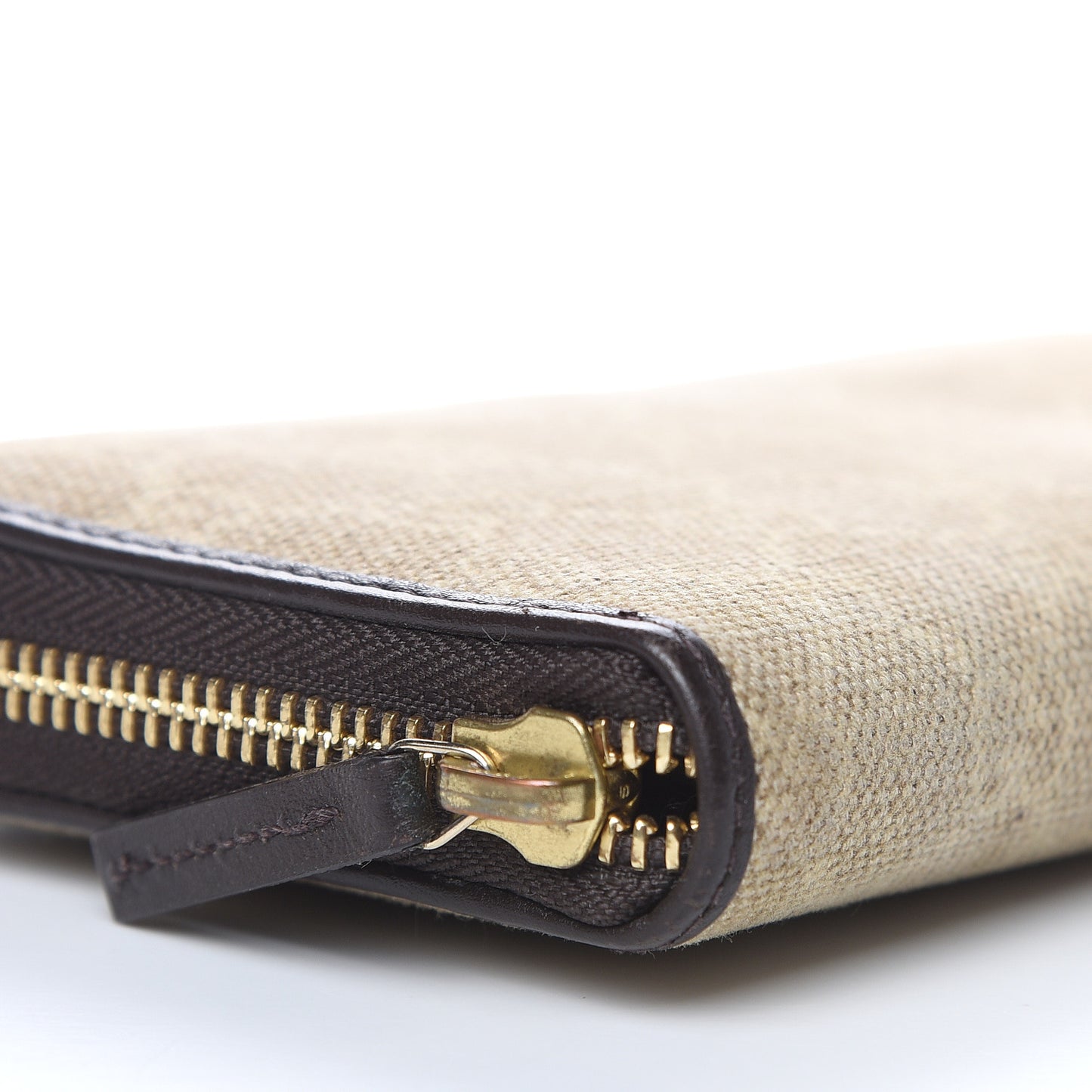 Monogram Zip Around Wallet Dark Brown