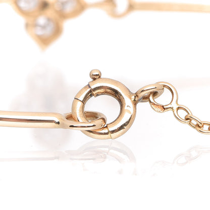 Cartier 18K Yellow Gold Diamond Hindu Floral Bracelet 7 of 7