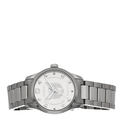 Gucci Stainless Steel 27mm G-Timeless Cat Quartz Watch 2 of 4