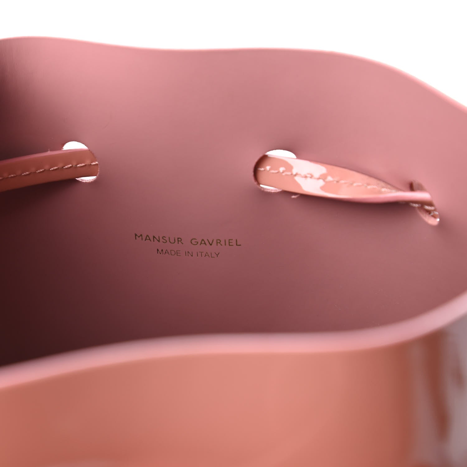 Mansur Gavriel Patent Calfskin Mini Bucket Blush 8 of 10