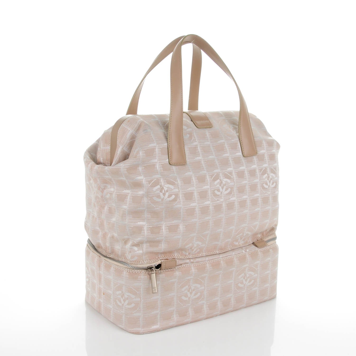 Chanel Nylon Travel Shoe Bag Carry On Beige 3 of 9