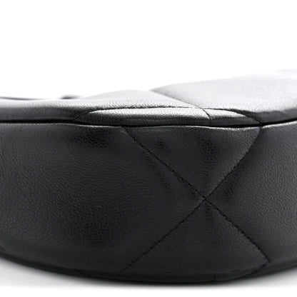 Chanel Lambskin Quilted Chanel 19 Hobo Clutch With Chain Black 9 of 10