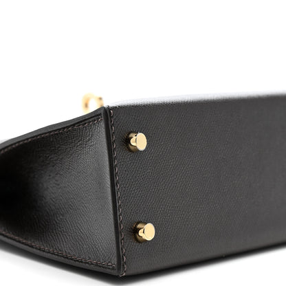 Hermes Madame Calfskin Mini Kelly Sellier 20 Bai Brun 8 of 11